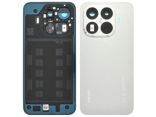 Cover Batteria + Vetrino Camera + Adesivi Grigio per Xiaomi 15T Pro 5G