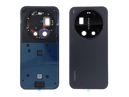 Cover Batteria + Vetrino Camera + Adesivi Nero per Xiaomi 17 Ultra 5G