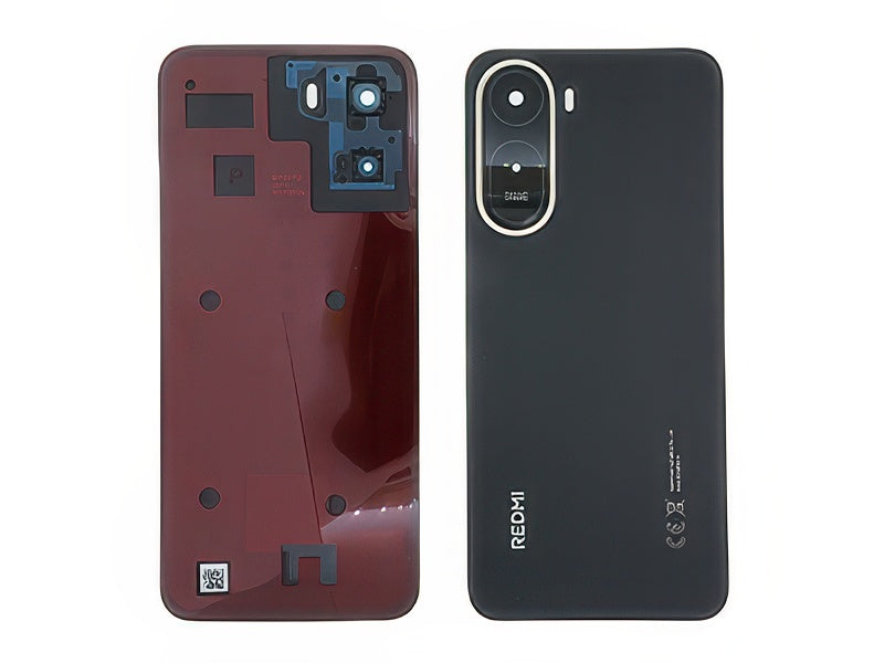 Cover Batteria + Vetrino Camera + Adesivi Nero per Xiaomi Redmi A7 Pro 4G
