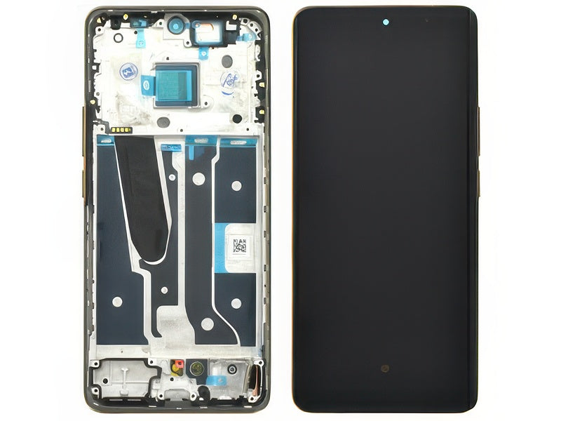Lcd + Touch Screen + Frame + Tasti Laterali Sunrise Beige per realme 11 Pro +