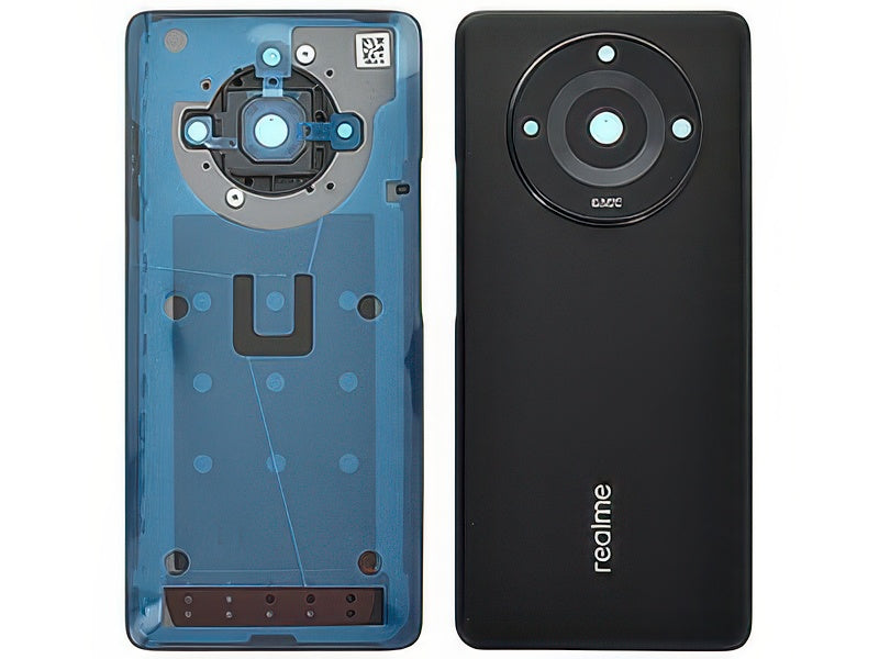 Cover Batteria + Vetrino Camera + Adesivi Astral Nero per realme 11 Pro +