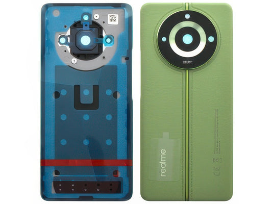 Cover Batteria + Vetrino Camera + Adesivi Oasis Verde per realme 11 Pro +