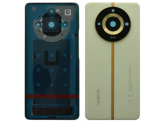 Cover Batteria + Vetrino Camera + Adesivi Sunrise Beige per realme 11 Pro +