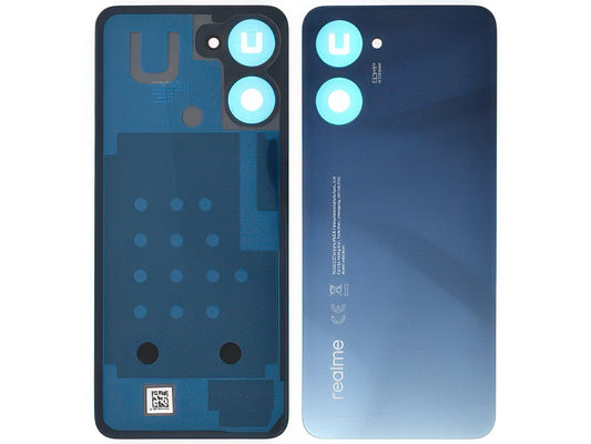 Cover Batteria + Adesivi Rush Nero per realme 10