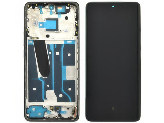 Lcd + Touch Screen + Frame + Tasti Laterali Astral Nero per realme 11 Pro