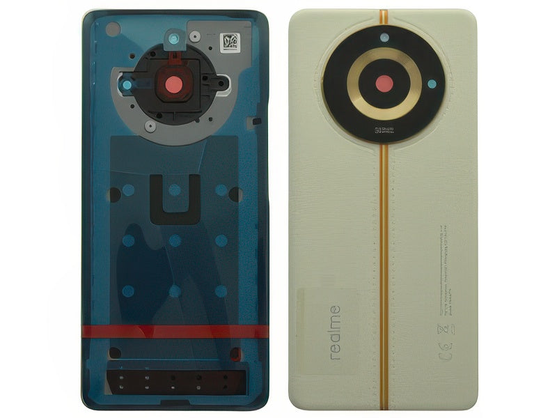 Cover Batteria + Vetrino Camera + Adesivi Sunrise Beige per realme 11 Pro