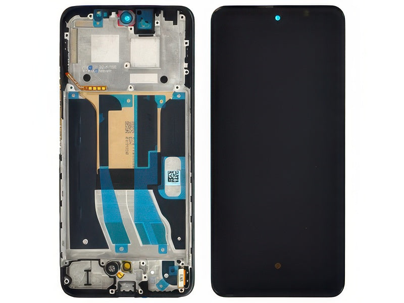 Lcd + Touch Screen + Frame + Switch Tasti Laterali Nero per realme 12 4G