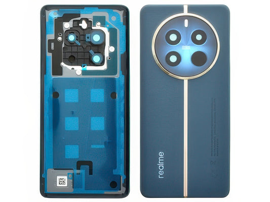 Cover Batteria + Vetrino Camera + Adesivi Submarine Blu per realme 12 Pro 5G