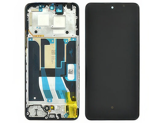 Lcd + Touch Screen + Frame + Switch Tasti Laterali Nero per realme 12+ 5G