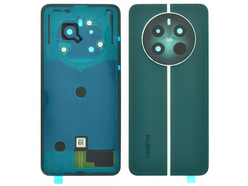Cover Batteria + Vetrino Camera + Adesivi Pioneer Verde per realme 12+ 5G