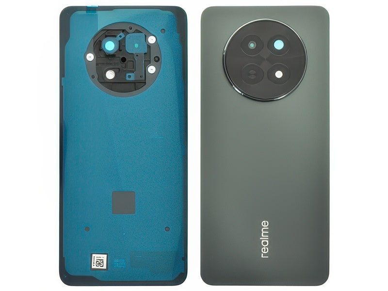 Cover Batteria + Vetrino Camera + Adesivi Glowing Nero per realme 12x 5G