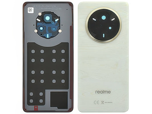 Cover Batteria + Vetrino Camera + Adesivi Pearl Bianco per realme 14 Pro 5G