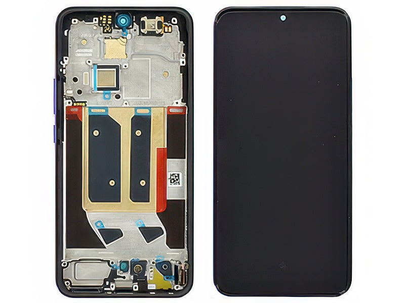 Lcd + Touch Screen + Frame + Tasti Laterali Bikaner Viola per realme 14 Pro+ 5G - Originale Service Pack