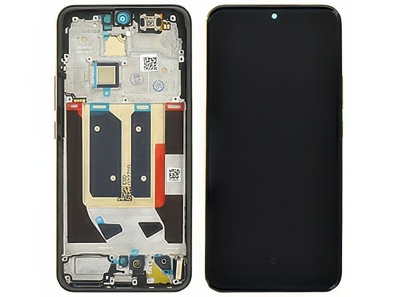 Lcd + Touch Screen + Frame + Tasti Laterali Pearl Bianco per realme 14 Pro+ 5G - Compatibile