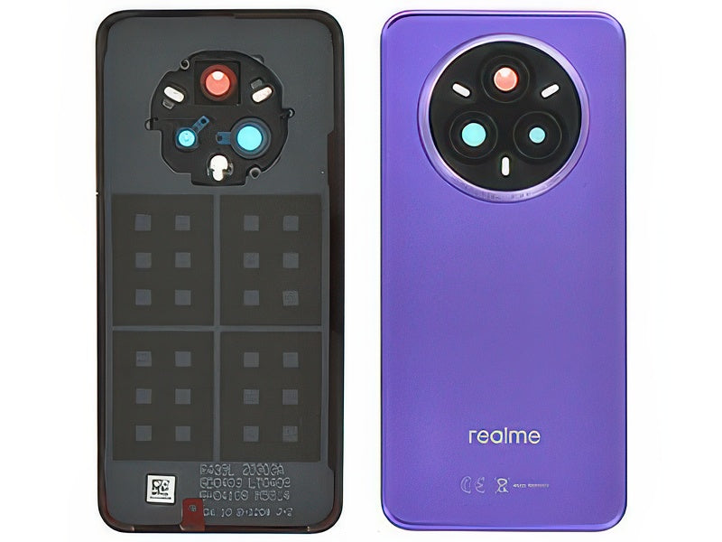 Cover Batteria + Vetrino Camera + Adesivi Bikaner Viola per realme 14 Pro+ 5G