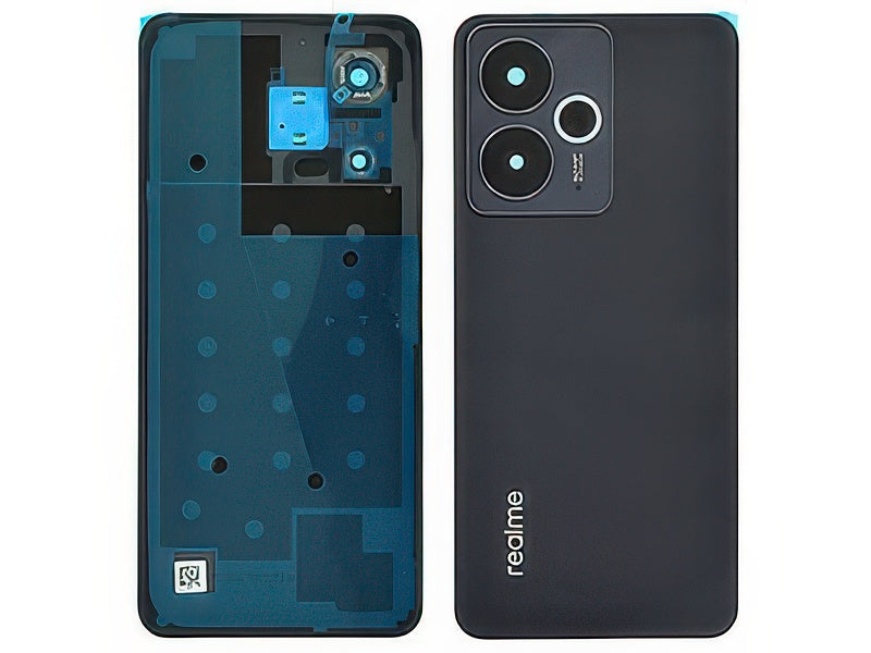 Cover Batteria + Vetrino Camera + Adesivi Obsidian Black per realme 14T 5G