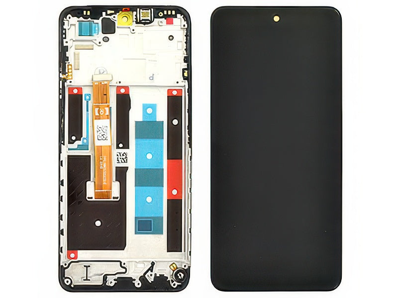 Lcd + Touch Screen + Frame + Switch Tasti Laterali Nero per realme 14x 5G