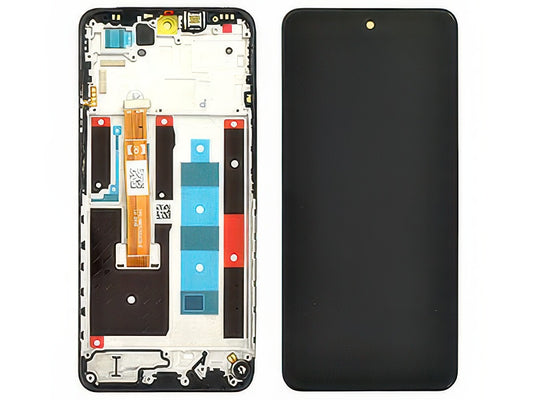 Lcd + Touch Screen + Frame + Switch Tasti Laterali Nero per realme 14x 5G