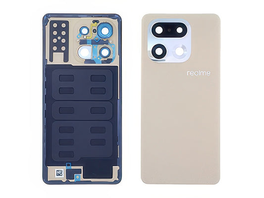 Cover Batteria + Vetrino Camera + Adesivi Premium Oro per realme 16 Pro+