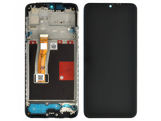 Lcd + Touchscreen + Frame Nero per realme 5 Pro