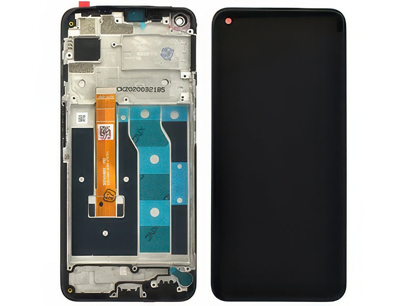 Lcd + Touchscreen + Frame Nero per realme 6