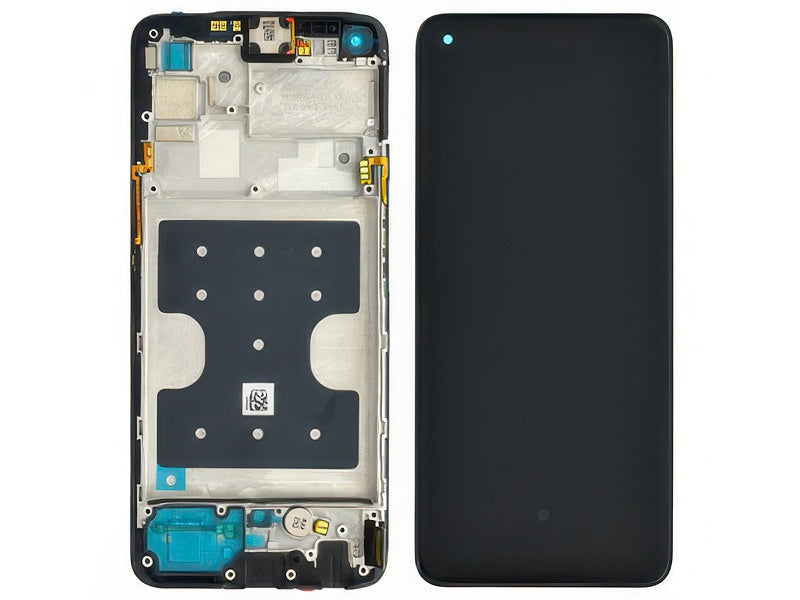 Lcd + Touch Screen + Frame + Switch Tasti Laterali + Altoparlante Nero per realme 7 Pro