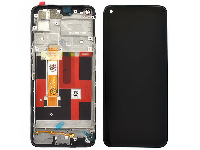Lcd + Touchscreen + Frame Nero per realme 7
