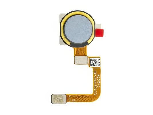 Flat Cable + Lettore Impronta Bianco Knight per realme 7i