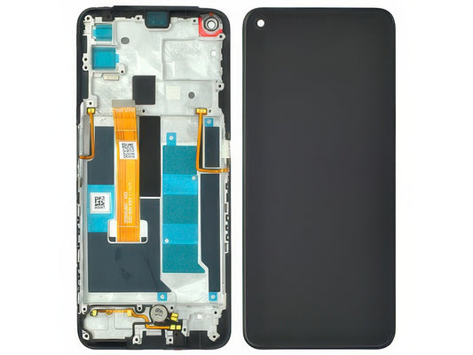 Lcd + Touch Screen + Frame + Vibrazione + Nero per realme 7 5G