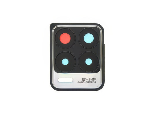 Cover Camera + Vetrino Camera + Adesivi Cyber Argento per realme 8 4G