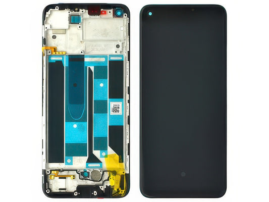 Lcd + Touchscreen + Frame + Switch Tasti Laterali Nero per realme 8 Pro