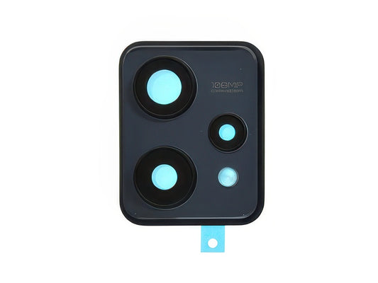 Cover Camera + Vetrino Camera + Adesivo Meteor Nero per realme 9