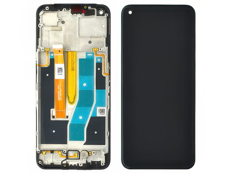Lcd + Touchscreen + Frame + Switch Tasti Laterali Nero per realme 9 5G