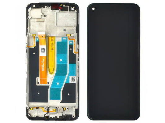 Lcd + Touchscreen + Frame + Switch Tasti Laterali Nero per realme 9 5G