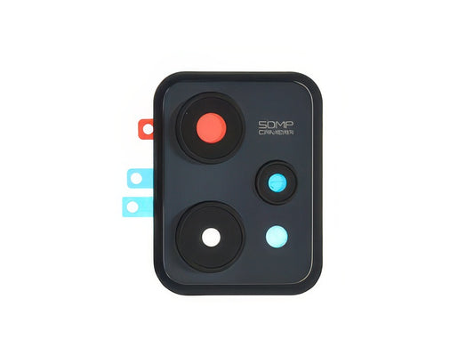 Cover Camera + Vetrino Camera + Adesivo Meteor Nero per realme 9 5G