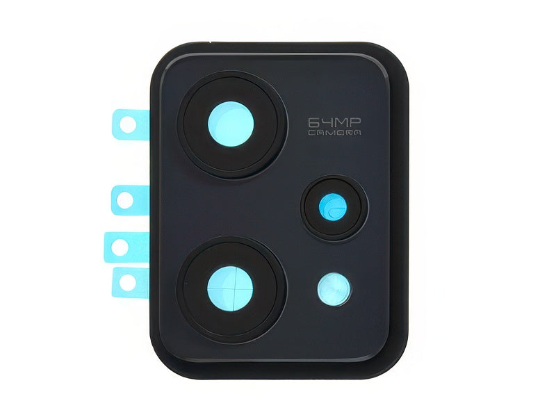 Cover Camera + Vetrino Camera + Adesivi Midnight Nero per realme 9 Pro 5G