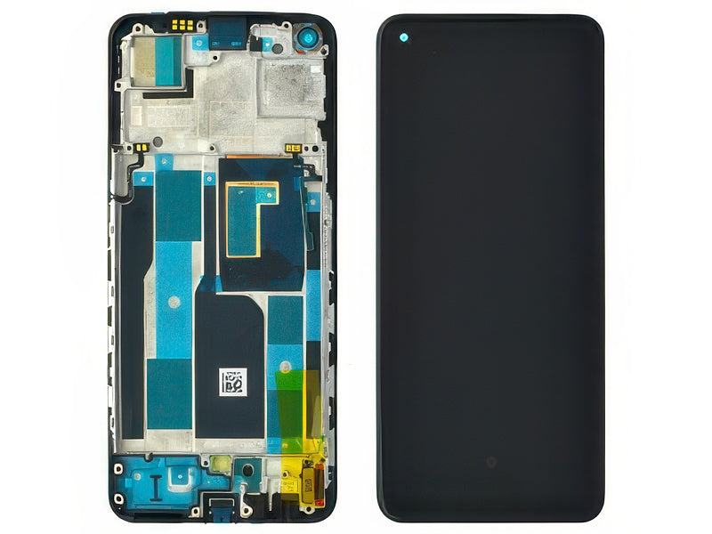 Lcd + Touchscreen + Frame + Switch Tasti Laterali Nero per realme 9 Pro+