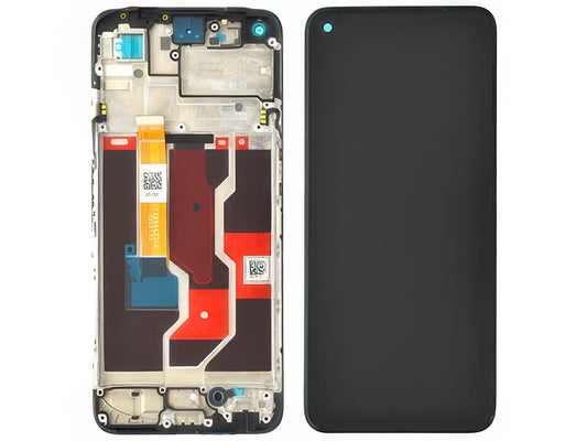 Lcd + Touchscreen + Frame + Switch Tasti Laterali Nero per realme 9i 4G