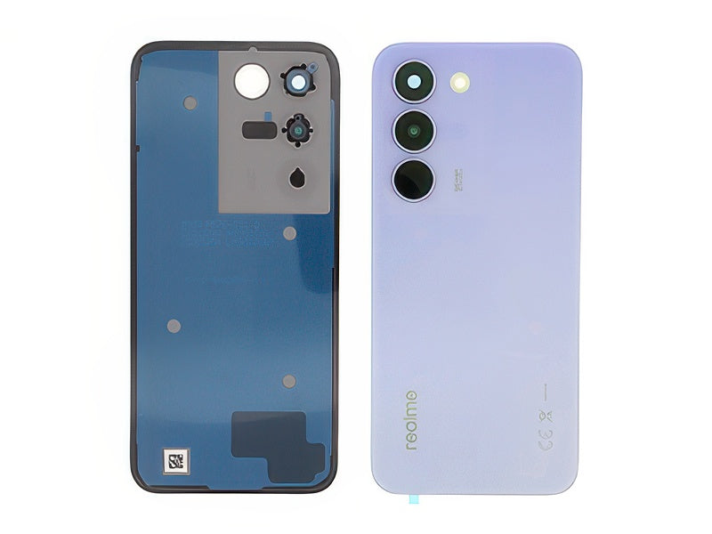 Cover Batteria + Vetrino Camera + Adesivi Blooming Viola per realme C100 5G