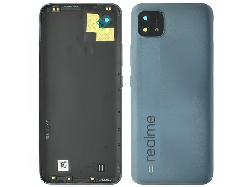 Cover Batteria + Vetrino Camera + Tasti Laterali Steel grey per realme C11 2021