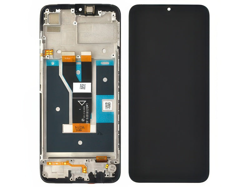 Lcd + Touchscreen + Frame + Switch Tasti Laterali + Altoparlante Nero per realme C21