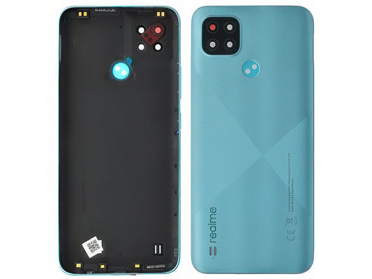 Cover Batteria + Vetrino Camera + Tasti Laterali Cross Blu per realme C21