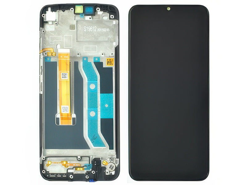 Lcd + Touch Screen + Frame + Vibrazione Nero per realme C21Y