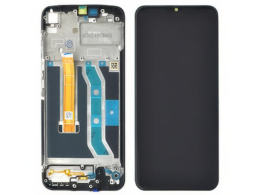 Lcd + Touch Screen + Frame Nero per realme C25Y