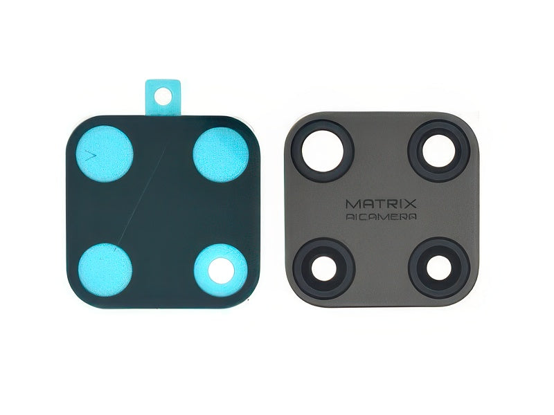 Vetrino Camera Posteriore + Adesivo Metal Grigio per realme C25Y