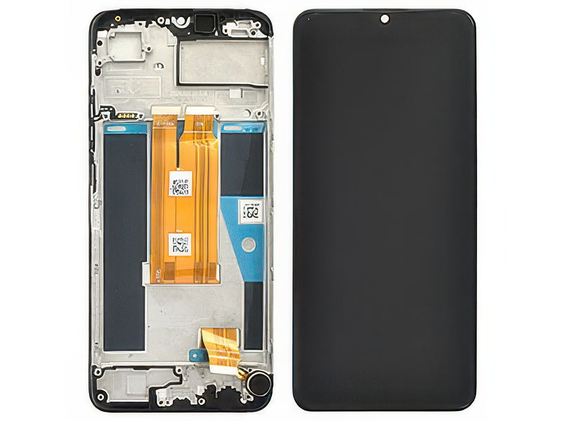 Lcd + Touch Screen + Frame + Switch Tasti Laterali Nero per realme C61