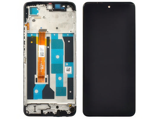 Lcd + Touch Screen + Frame + Switch Tasti Laterali Nero per realme C65