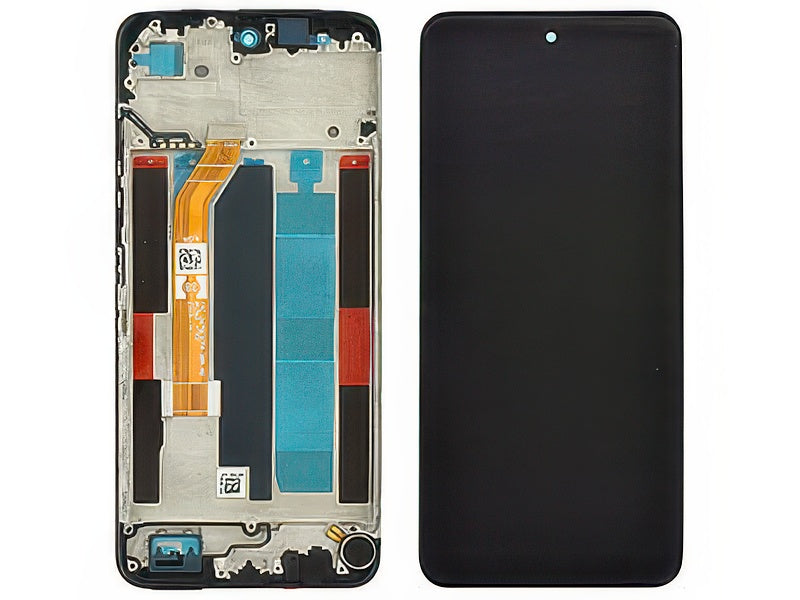 Lcd + Touch Screen + Frame + Switch Tasti Laterali Nero per realme C71