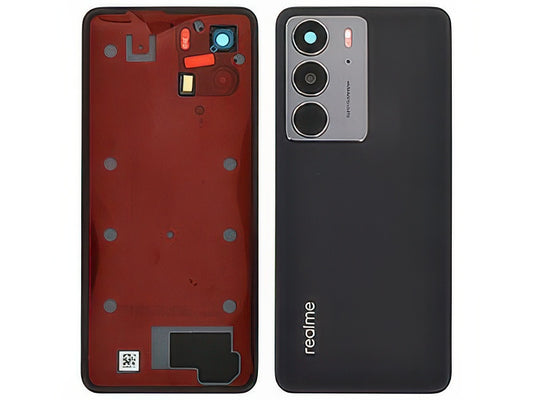Cover Batteria + Vetrino Camera + Adesivi Storm Nero per realme C75