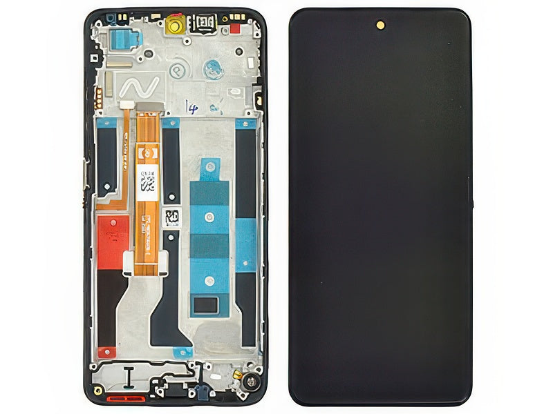 Lcd + Touch Screen + Frame + Lettore Di impronta Lightning Oro per realme C75 5G